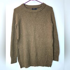 Aritiza Talula Speckled Wool Cashmere Angora Blend tunic sweater side sp…